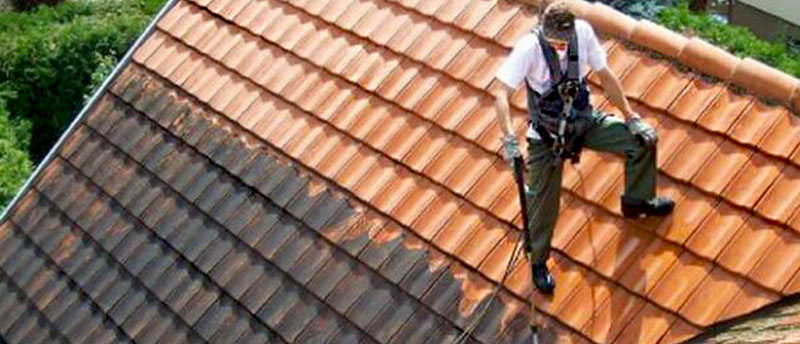 NETTOYAGE ET DÉMOUSSAGE TOITURE - MS TOITURE 47 dans le Lot-et-Garonne (47): nettoyage toit et protection anti-mousse. Revêtement peinture hydrofuge colorée sur couverture.